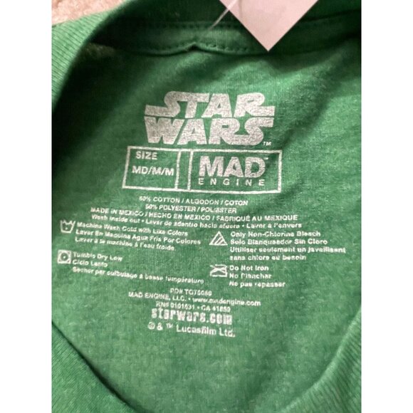 Star Wars Yoda “I’m All Ears” Green T-Shirt Men’s Size Medium NWT - Picture 6 of 8